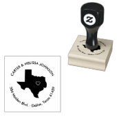 Texas State Moving Aankondiging Adresstempel Rubberstempel (Gestempeld)