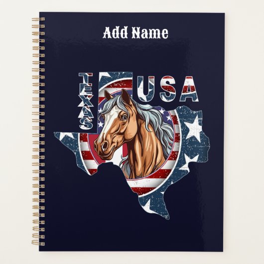 Texas State Outline USA Horse (Devant)