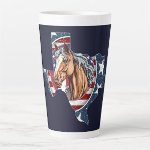 Texas State Outline Verenigde Staten Horse Latte Mok