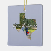 Texas State Photo insert and town name Keramisch Ornament (Links)