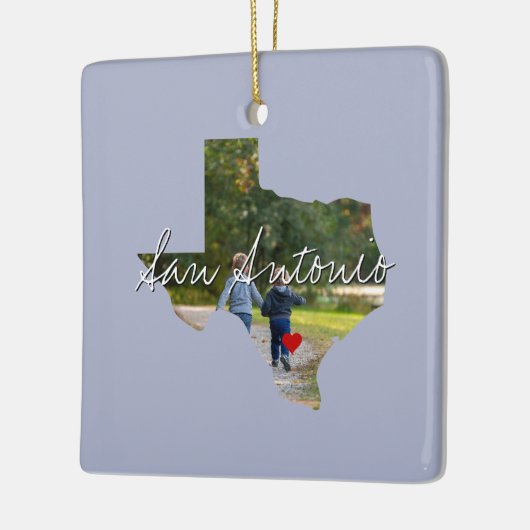 Texas State Photo insert and town name Keramisch Ornament (Links)