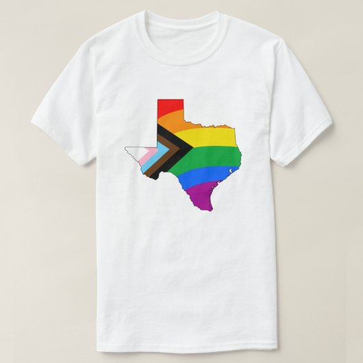 Texas State Pride LGBTQ Progress Pride T-shirt (Design voorkant)