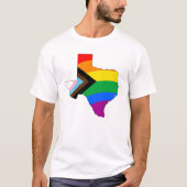 Texas State Pride LGBTQ Progress Pride T-shirt (Voorkant)
