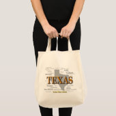 Texas State Pride Map Silhouette Tote Bag (Voorkant (product))