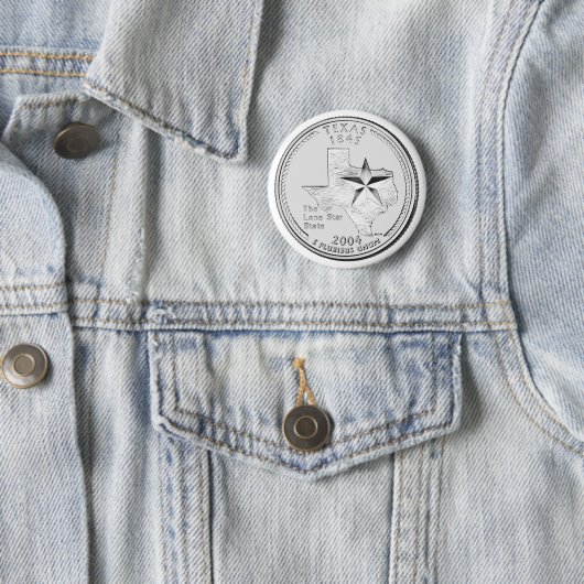 Texas State Quarter Ronde Button 5,7 Cm (In situ)