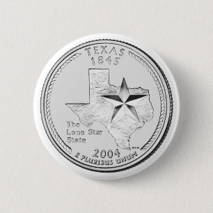 Texas State Quarter Ronde Button 5,7 Cm