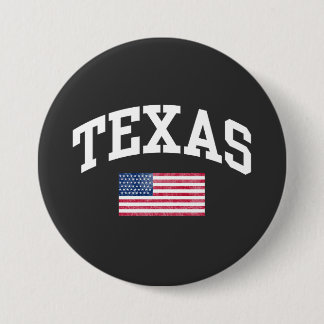 Texas state ronde button 7,6 cm