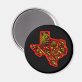 Texas State Scribbleprint Magneet (Voorkant / Achterkant)