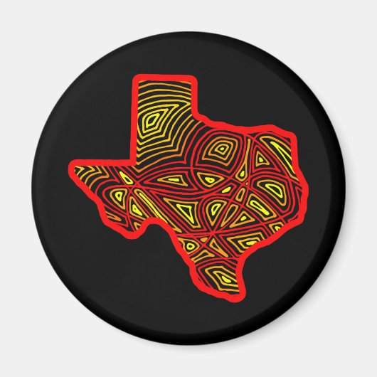 Texas State Scribbleprint Magneet (Voorkant)