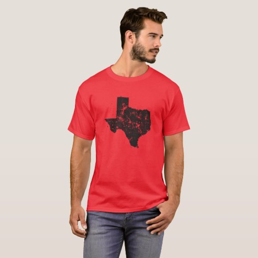 Texas State Silhouette T-shirt (Voorkant volledig)