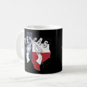 Texas State Six Shooter Crossed Pistols Souvenir Koffiemok (Voorkant links)