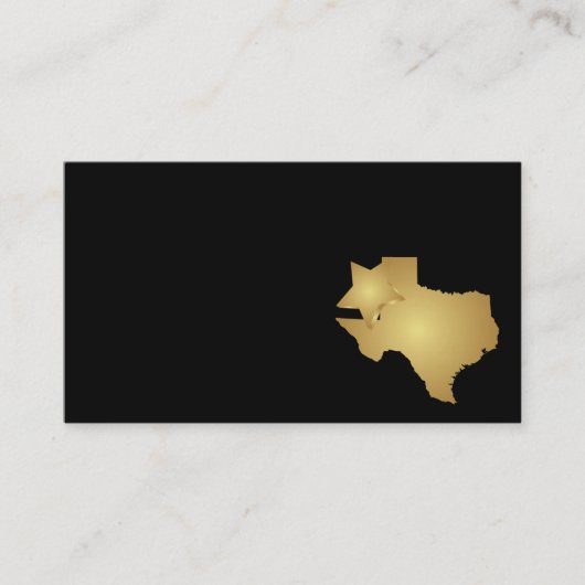 Texas State Visitekaartje Metallic Gold (Voorkant)