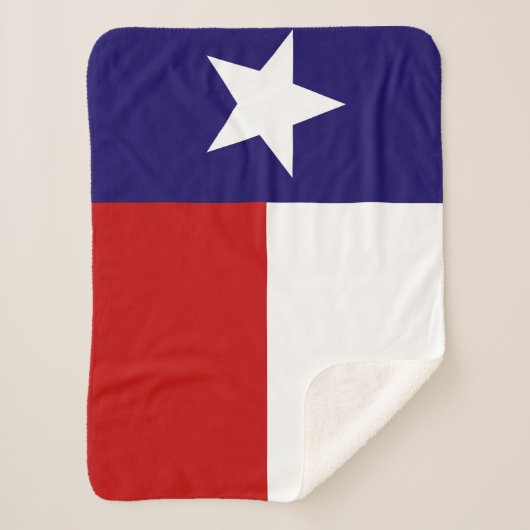 Texas State Vlag Print Patriottisch Sherpa Deken (Voorkant)