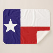 Texas State Vlag Print Patriottisch Sherpa Deken (Voorkant (horizontaal))