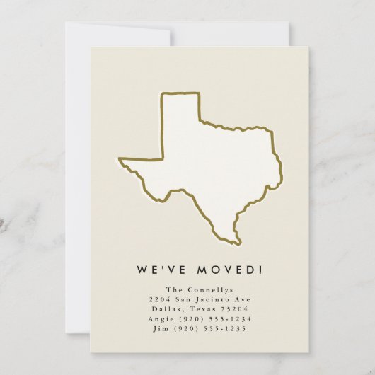 Texas State We hebben chique handgetekende bewegen Aankondiging (Voorkant)