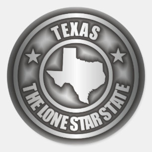 "Texas Steel"-Stickers Ronde Sticker