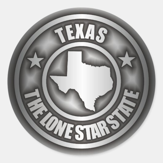 "Texas Steel"-Stickers Ronde Sticker (Voorkant)