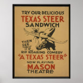 Texas Steer Poster (Voorkant)