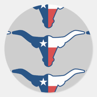 Texas steer ronde sticker
