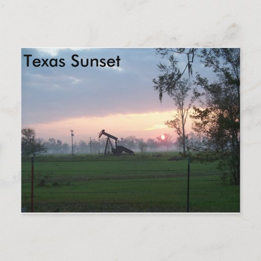 Texas Sunset Briefkaart (Voorkant)