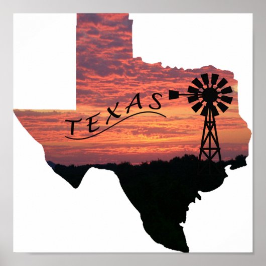 Texas Sunset Poster (Voorkant)