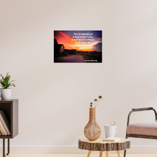Texas Sunset Schriftuur Poster