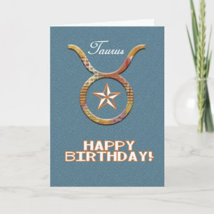 Texas Taurus Birthday-zodiac/astrologie Kaart
