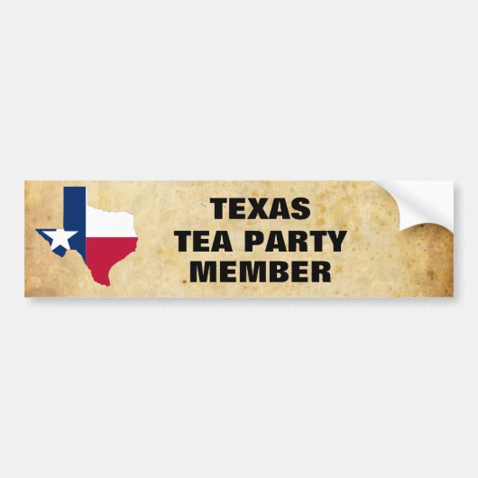 TEXAS TEA PARTY BUMPERSTICKER (Voorkant)