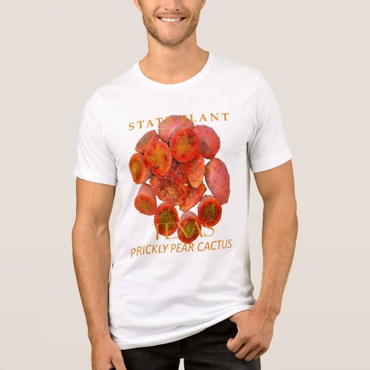 Texas Territory Plant Prickly Pear Cactus Tri-Blend Shirt (Voorkant)