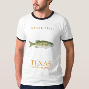 Texas Territory Prachtig gekleurde Guadalupe Bass T-shirt