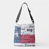 Texas Text Design-with Texas Flag Crossbody Tas (Voorkant)