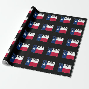 Texas Text Flag Cadeaupapier