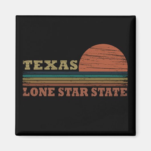 texas the lone star classic sunset style magneet (Voorkant)