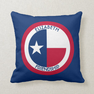 Texas The Lone Star Personalized Flag Kussen