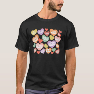 Texas Theme Conversation Heart Valentijnsdag Cand T-shirt