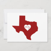 Texas Thème Rouge Blanc Bébé Douche Invitations (Dos)