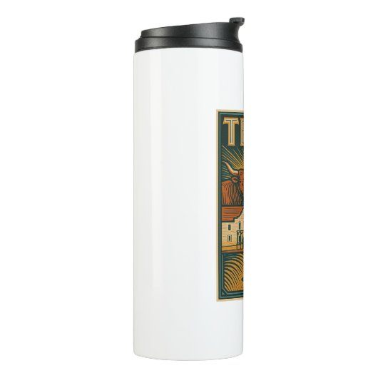 Texas Thermal Tumbler - Geïsoleerd RVS Thermosbeker (Gedraaid links)