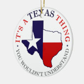 Texas Thing Keramisch Ornament (Links)