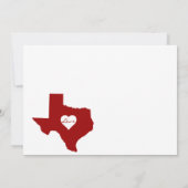 Texas ThMED Red White Wedding Invitations Kaart (Achterkant)