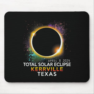 Texas Totaal Zonsverduistering April 8 2024 Muismat