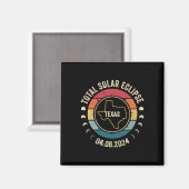 Texas Total Solar Eclipse 2024 Amerikaanse totalit Magneet (Voorkant / Achterkant)
