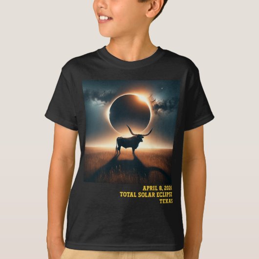 Texas Total Solar Eclipse 2024 Herdenkingsdag Astr T-shirt (Voorkant)