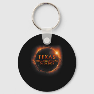 Texas Total Solar Eclipse 8 april 2024 Texas Solar Sleutelhanger