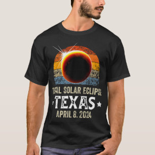 Texas Total Solar Eclipse 8 april 2024 Texas Solar T-shirt