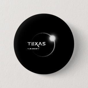 Texas Totality 4.08.2024 Totale Zonsverduistering Ronde Button 5,7 Cm