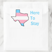 Texas Trans Hier om te blijven Rechthoekige Sticker (Tas)