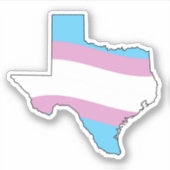 Texas Trans Pride Sticker (Voorkant)