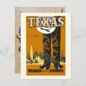 Texas Travel Briefkaart (Voorkant / Achterkant)