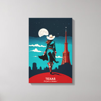 Texas Travel: de geest van avontuur Canvas Afdruk