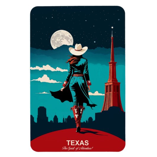 Texas Travel: de geest van avontuur flexibel Magneet (Verticaal)